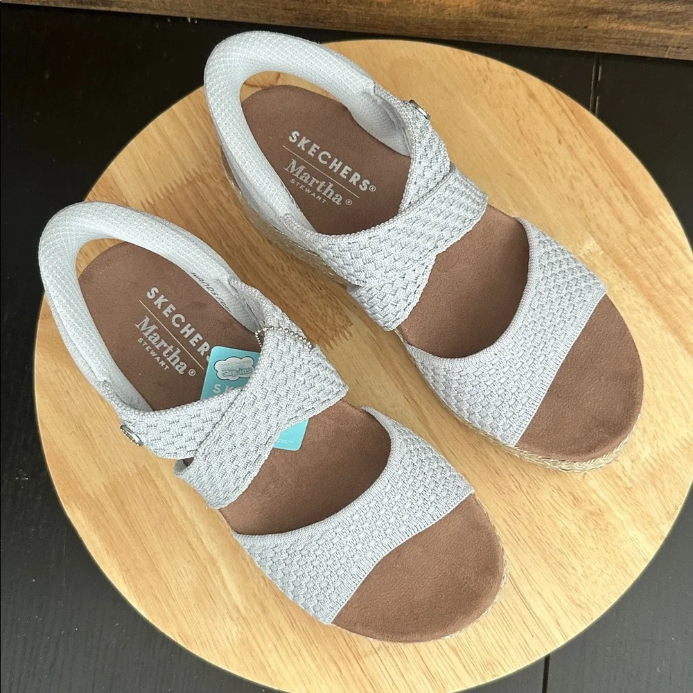 Skechers x Martha Stewart Slip-ins Cali Beverlee Lux Knit Wedges 7